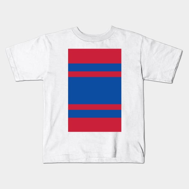 Crystal Palace FC Varsity Retro Red & Blue Home Kids T-Shirt by Culture-Factory